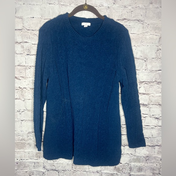 Medium petite JJILL blue knit long sleeve sweater - Picture 1 of 5